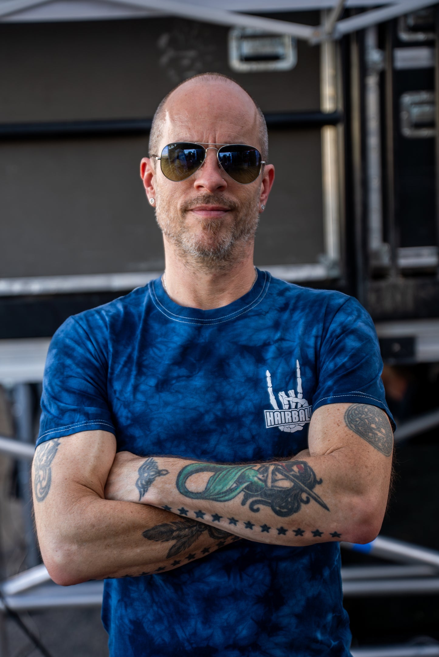 Hairball Skeleton Rock Mineral Dye Shirt