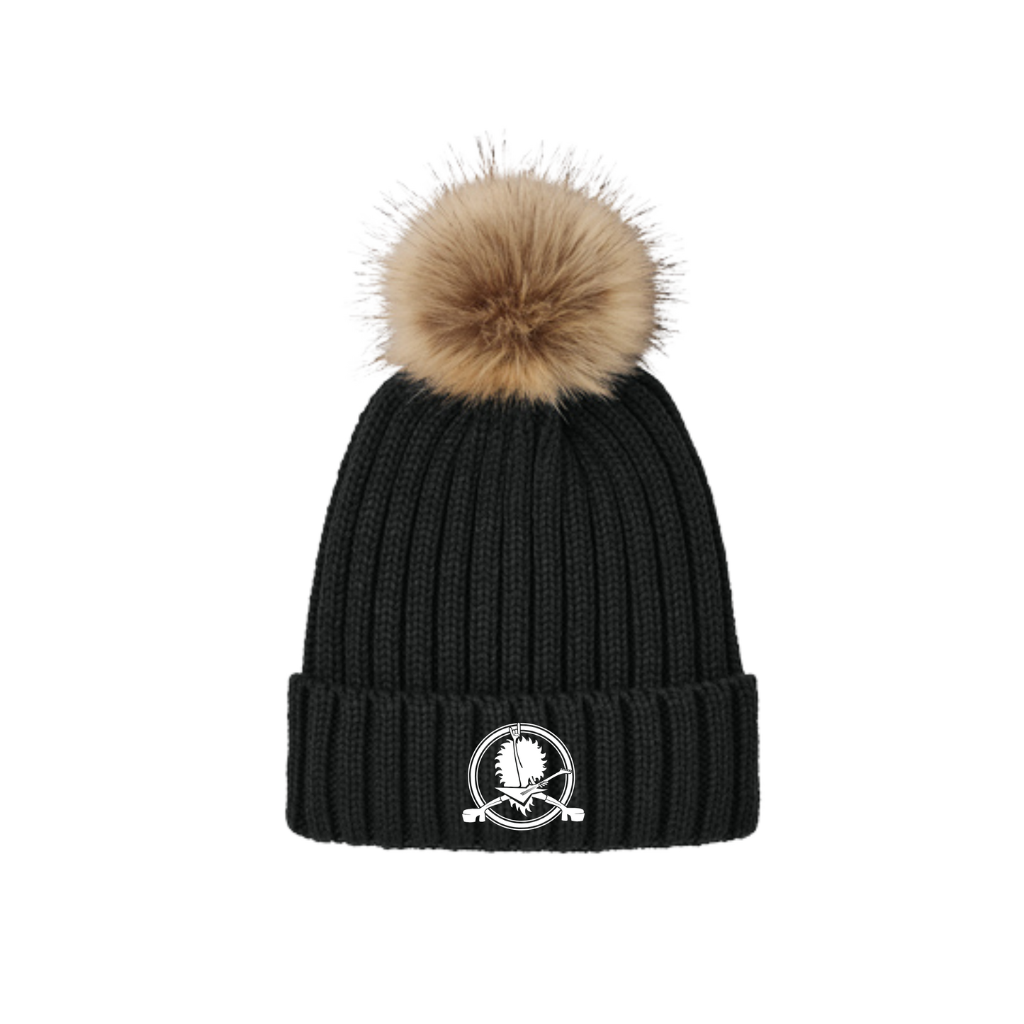Ladies' Faux Fur Pom Beanie